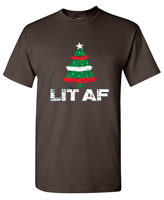 Funny T-Shirts design "Lit AF T-Shirt"
