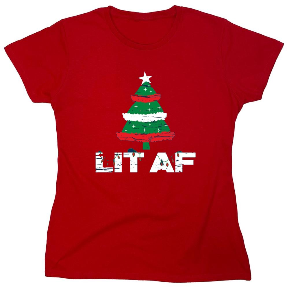 Funny T-Shirts design "Lit AF T-Shirt - Womens"