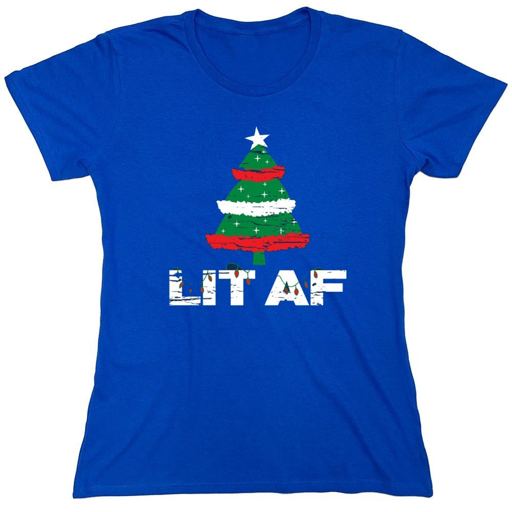 Funny T-Shirts design "Lit AF T-Shirt - Womens"
