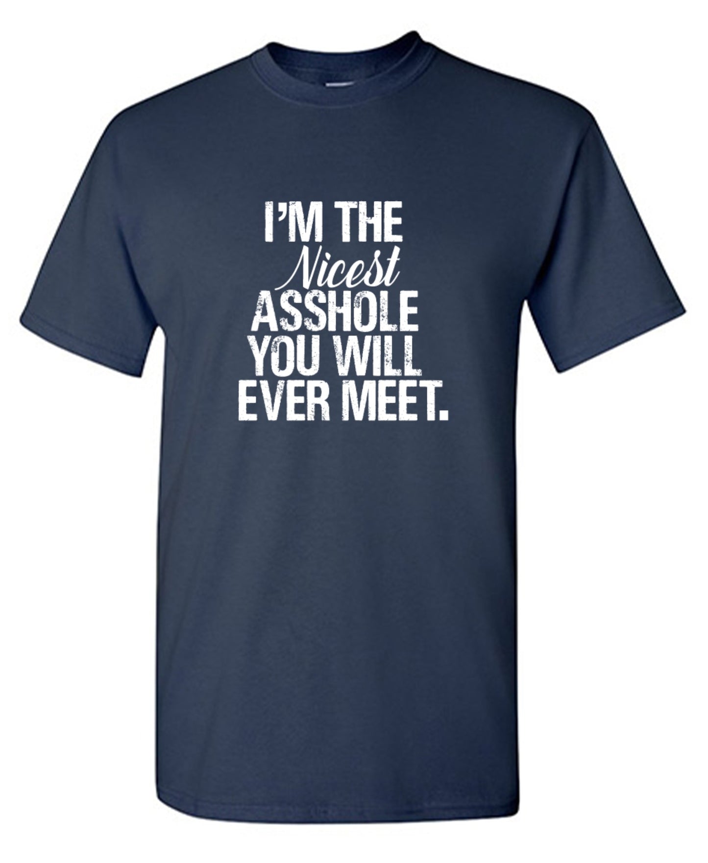 Funny T-Shirts design "I'm the Nicest Asshole, You will ever Meet Shirt"
