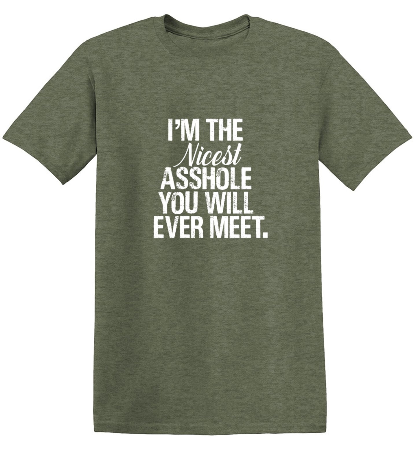 Funny T-Shirts design "I'm the Nicest Asshole, You will ever Meet Shirt"