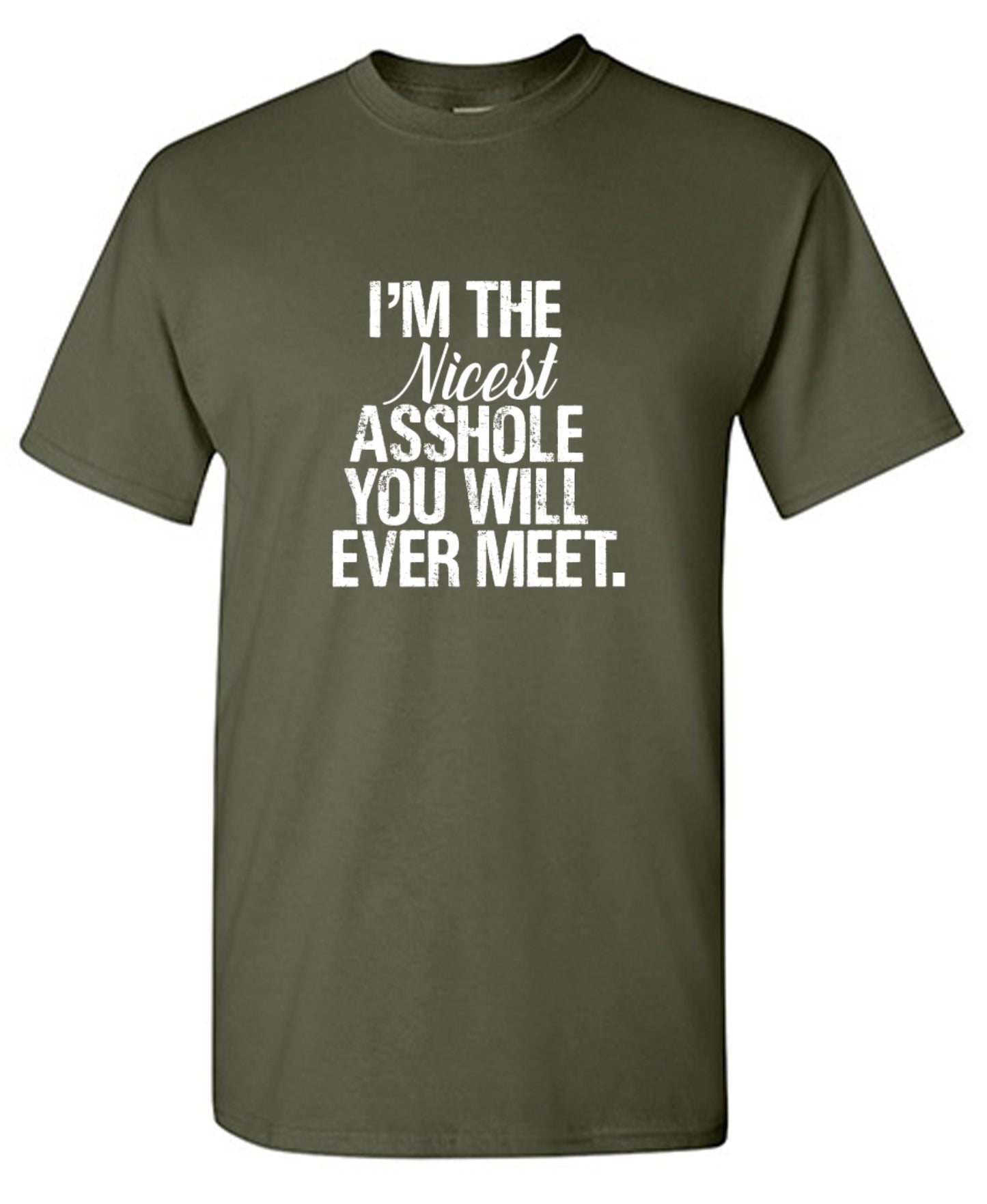 Funny T-Shirts design "I'm the Nicest Asshole, You will ever Meet Shirt"