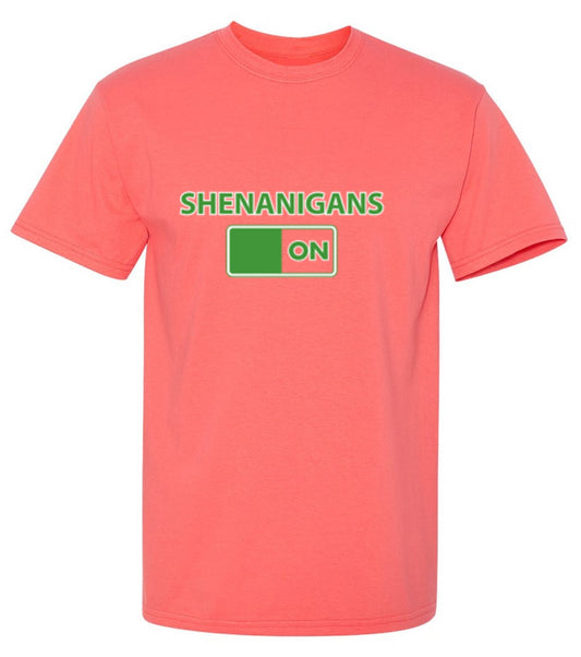 Funny T-Shirts design "Shenanigans On"