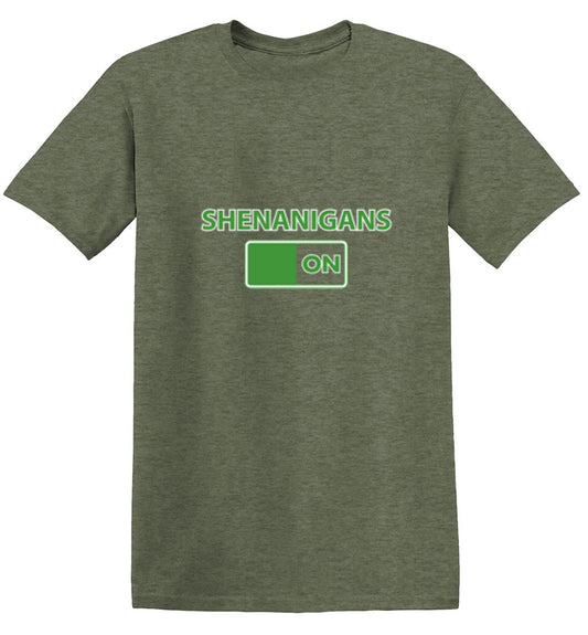 Funny T-Shirts design "Shenanigans On"