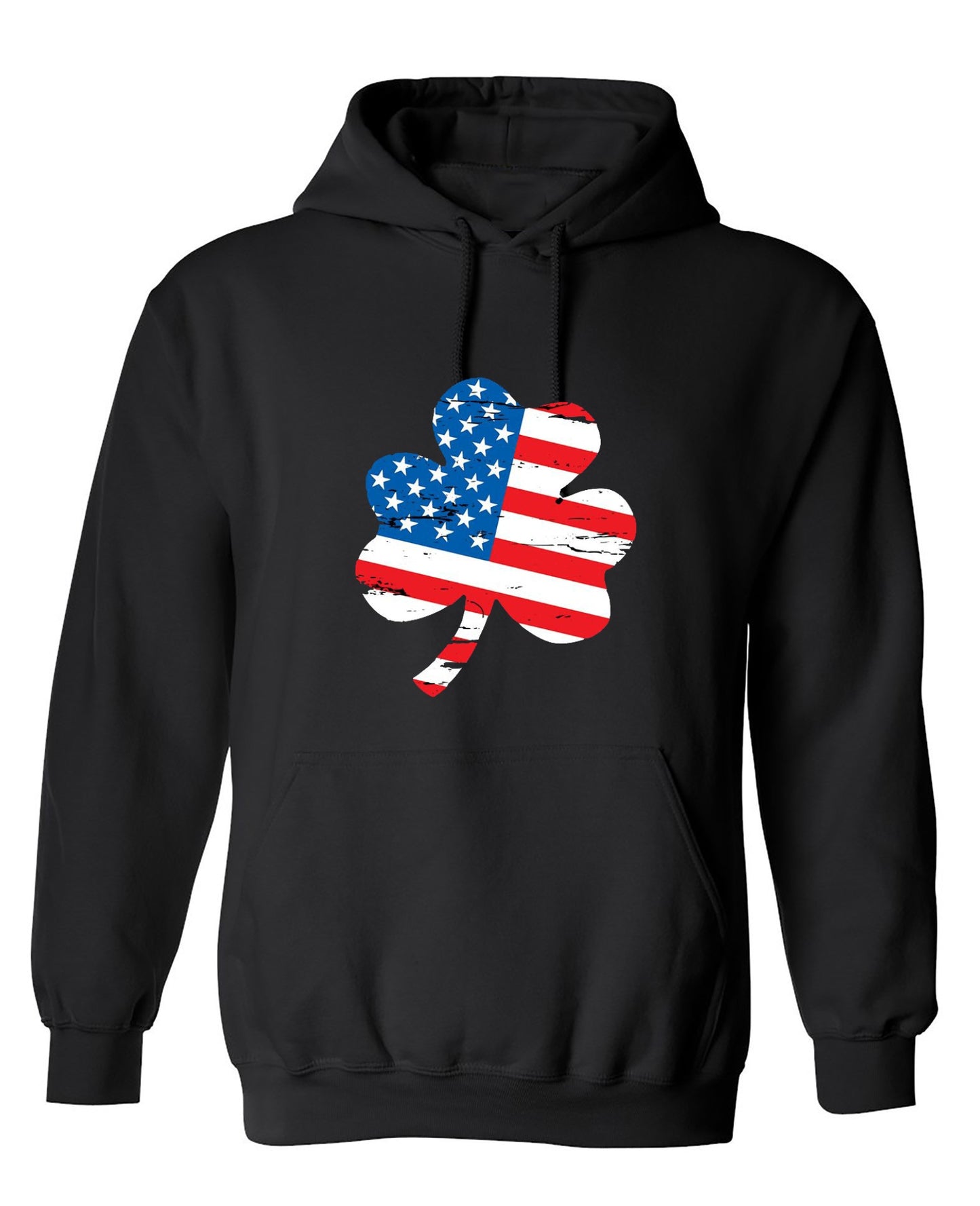 Funny T-Shirts design "Clover Shaped American Flag"