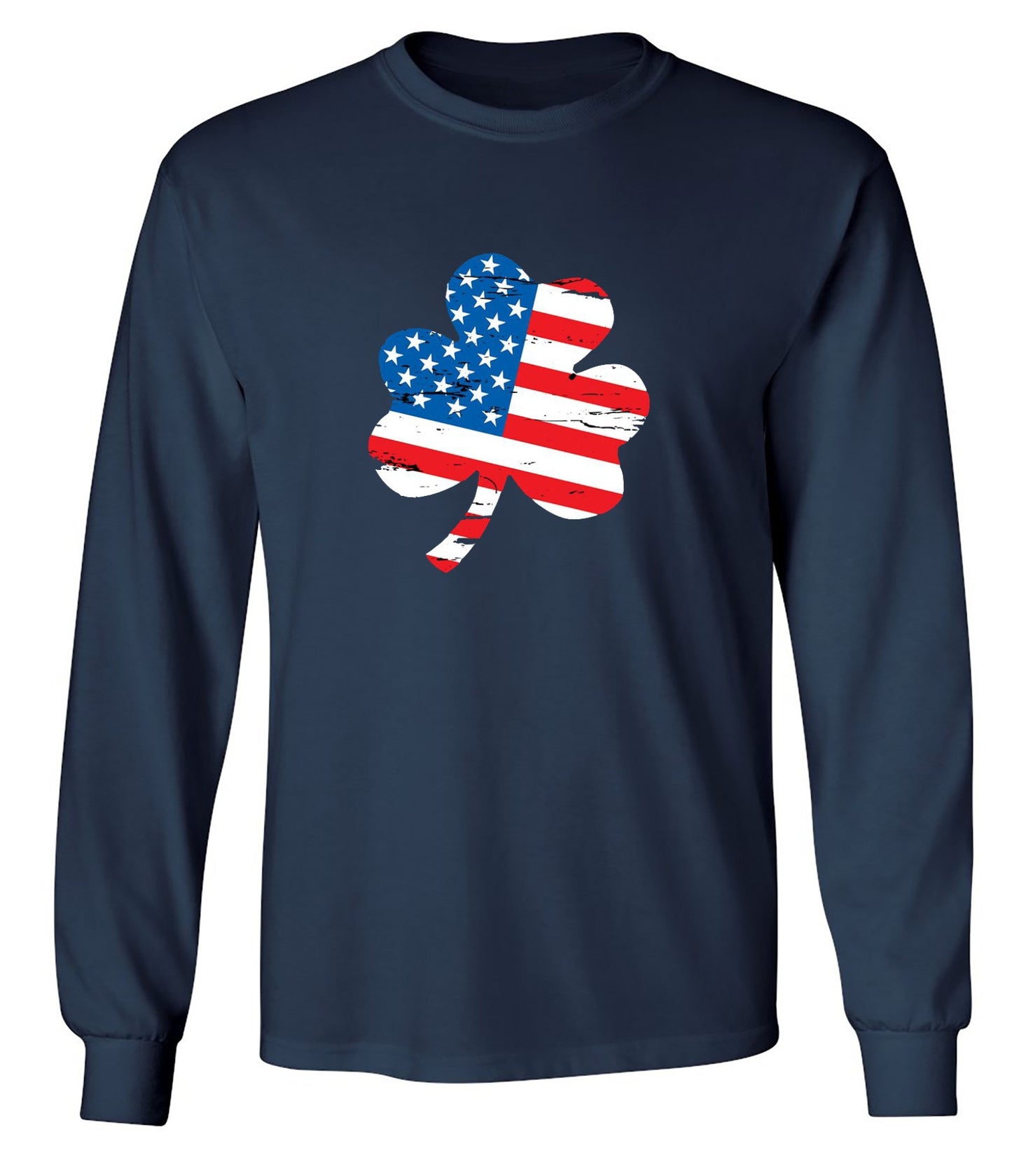 Funny T-Shirts design "Clover Shaped American Flag"