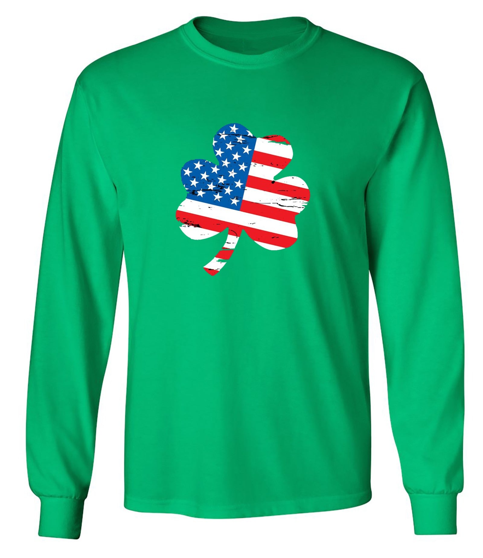 Funny T-Shirts design "Clover Shaped American Flag"