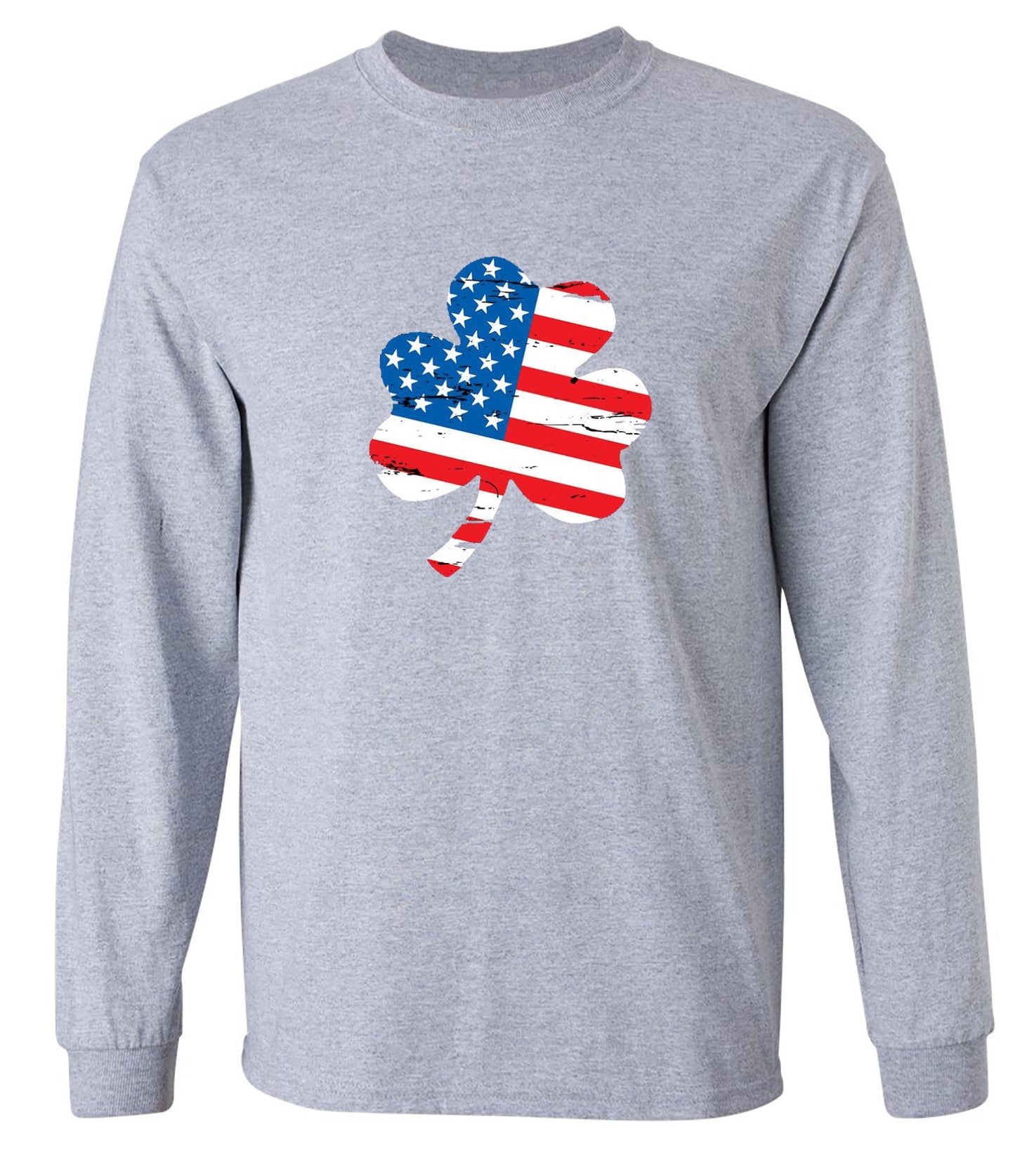 Funny T-Shirts design "Clover Shaped American Flag"