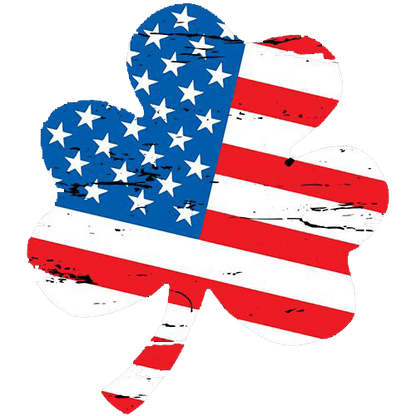 Funny T-Shirts design "Clover Shaped American Flag"