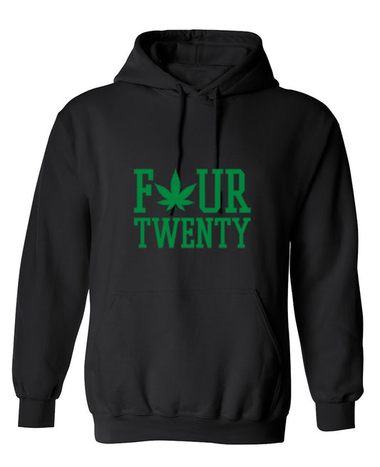 Funny T-Shirts design "Four Twenty Pot Leaf T-Shirt - Hoodie"
