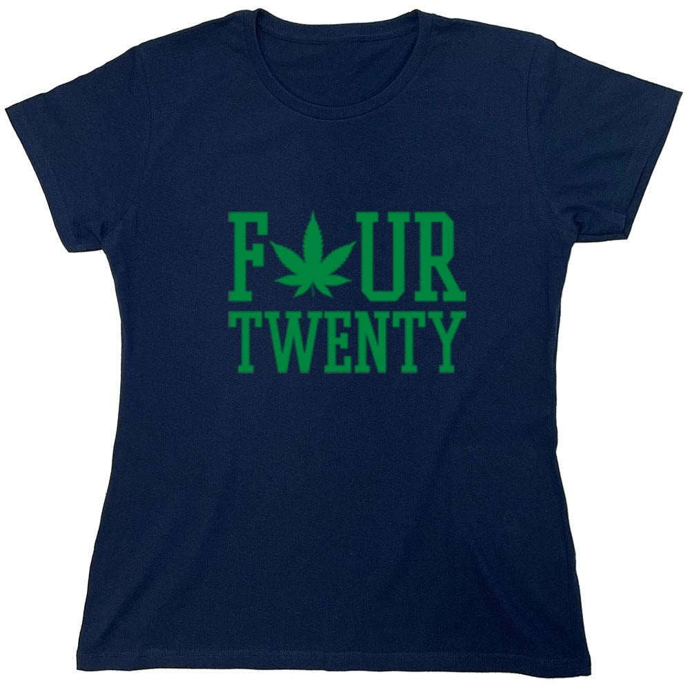 Funny T-Shirts design "Four Twenty Pot Leaf T-Shirt - Womens"