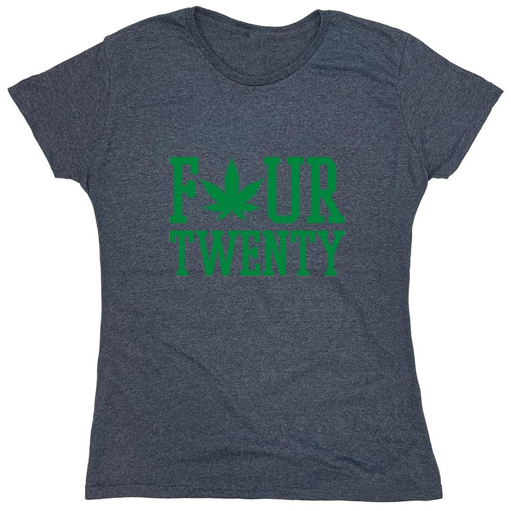 Funny T-Shirts design "Four Twenty Pot Leaf T-Shirt - Womens"