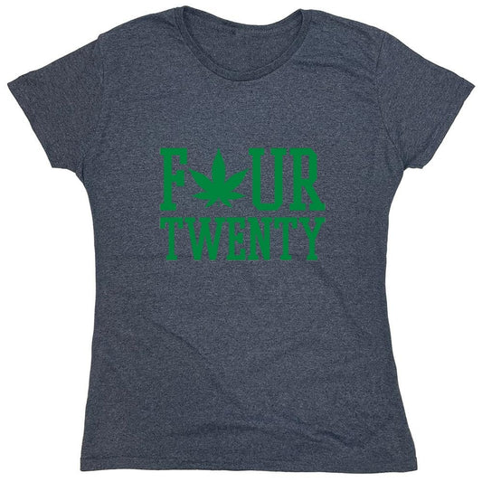 Funny T-Shirts design "Four Twenty Pot Leaf T-Shirt - Womens"