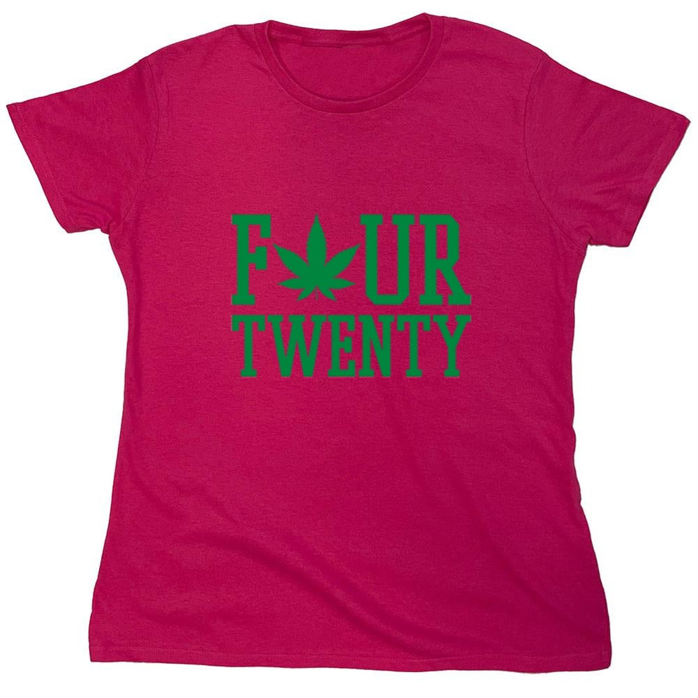 Funny T-Shirts design "Four Twenty Pot Leaf T-Shirt - Womens"