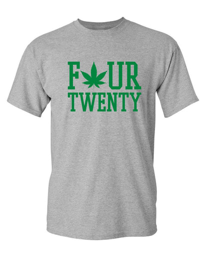 Funny T-Shirts design "Four Twenty Pot Leaf T-Shirt"