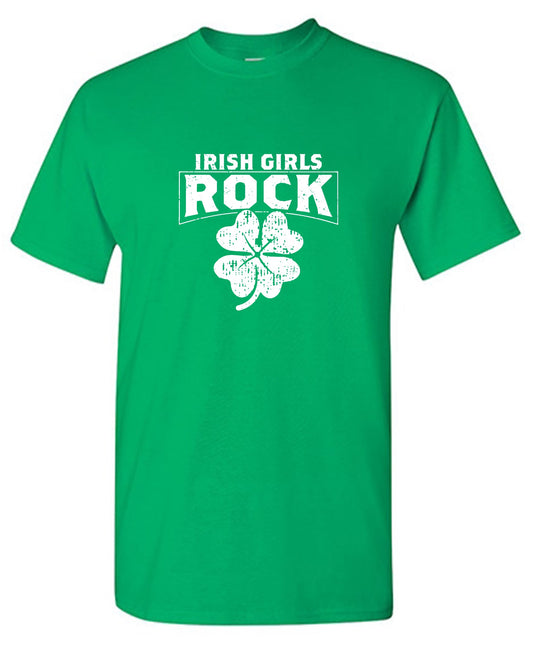 Funny T-Shirts design "Irish Girls Rock"