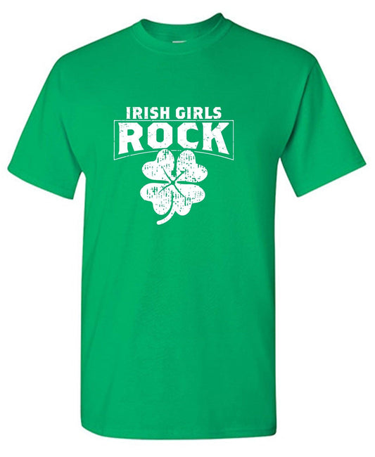 Funny T-Shirts design "Irish Girls Rock"