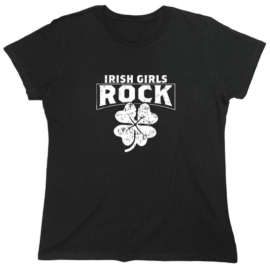 Funny T-Shirts design "Irish Girls Rock Shirt - Womens"