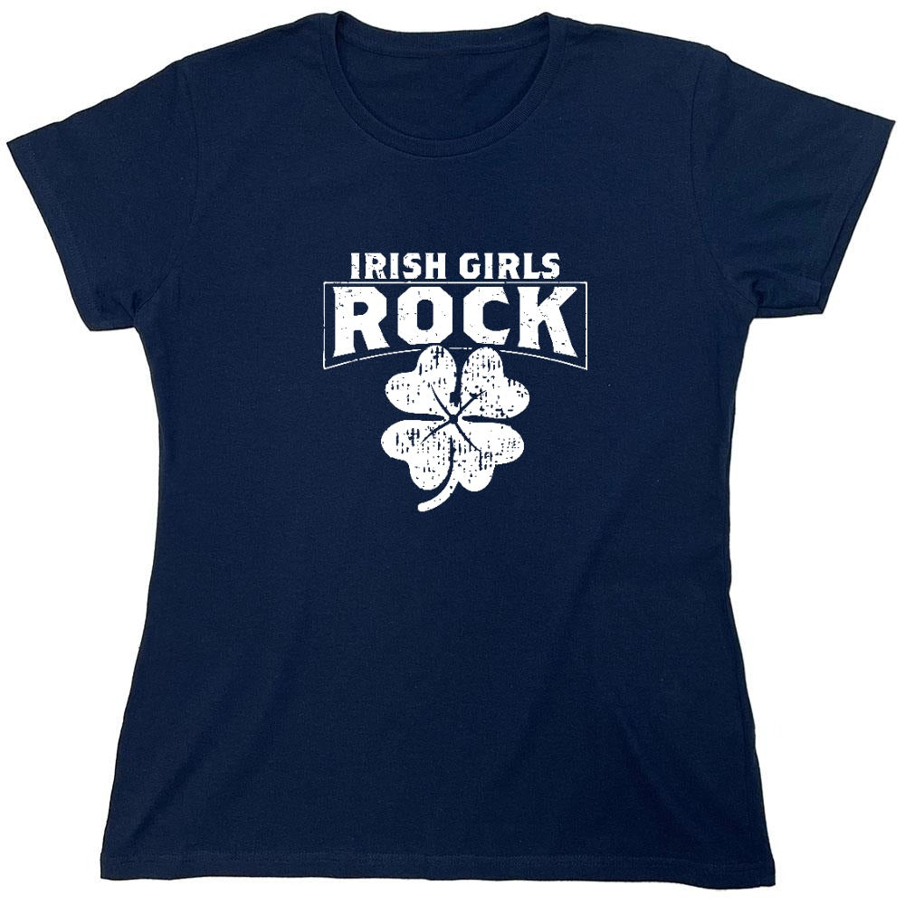 Funny T-Shirts design "Irish Girls Rock Shirt - Womens"