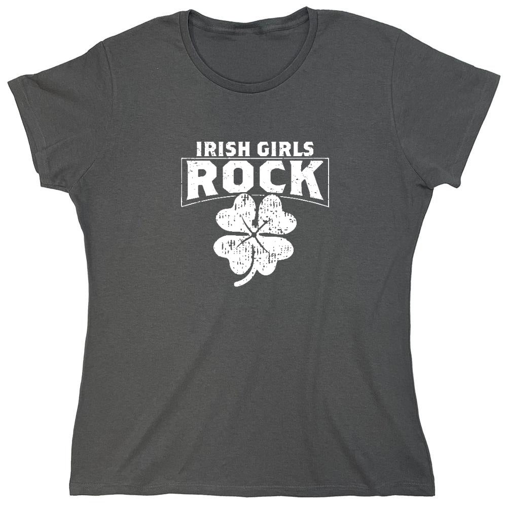 Funny T-Shirts design "Irish Girls Rock Shirt - Womens"