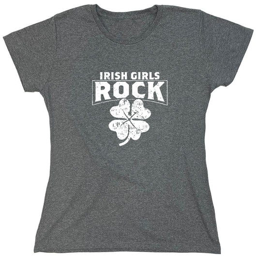 Funny T-Shirts design "Irish Girls Rock Shirt - Womens"