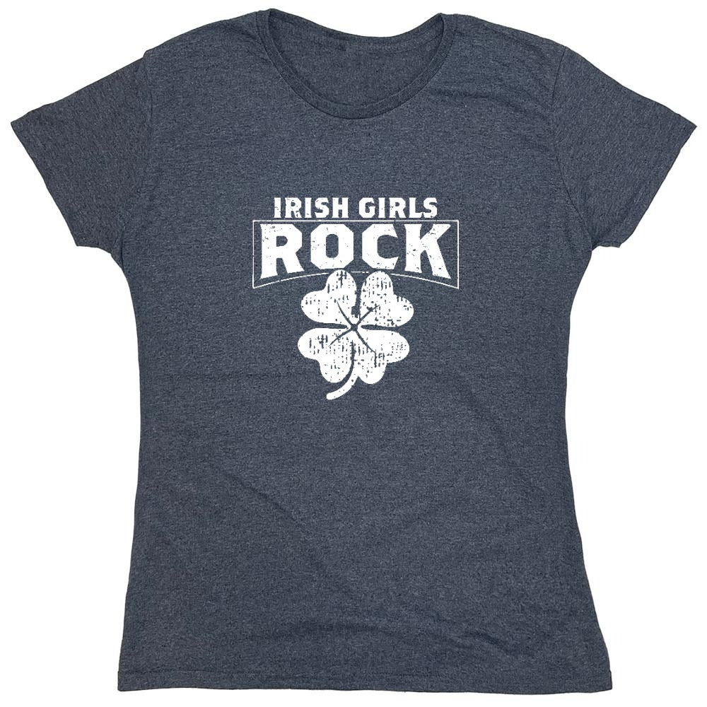 Funny T-Shirts design "Irish Girls Rock Shirt - Womens"
