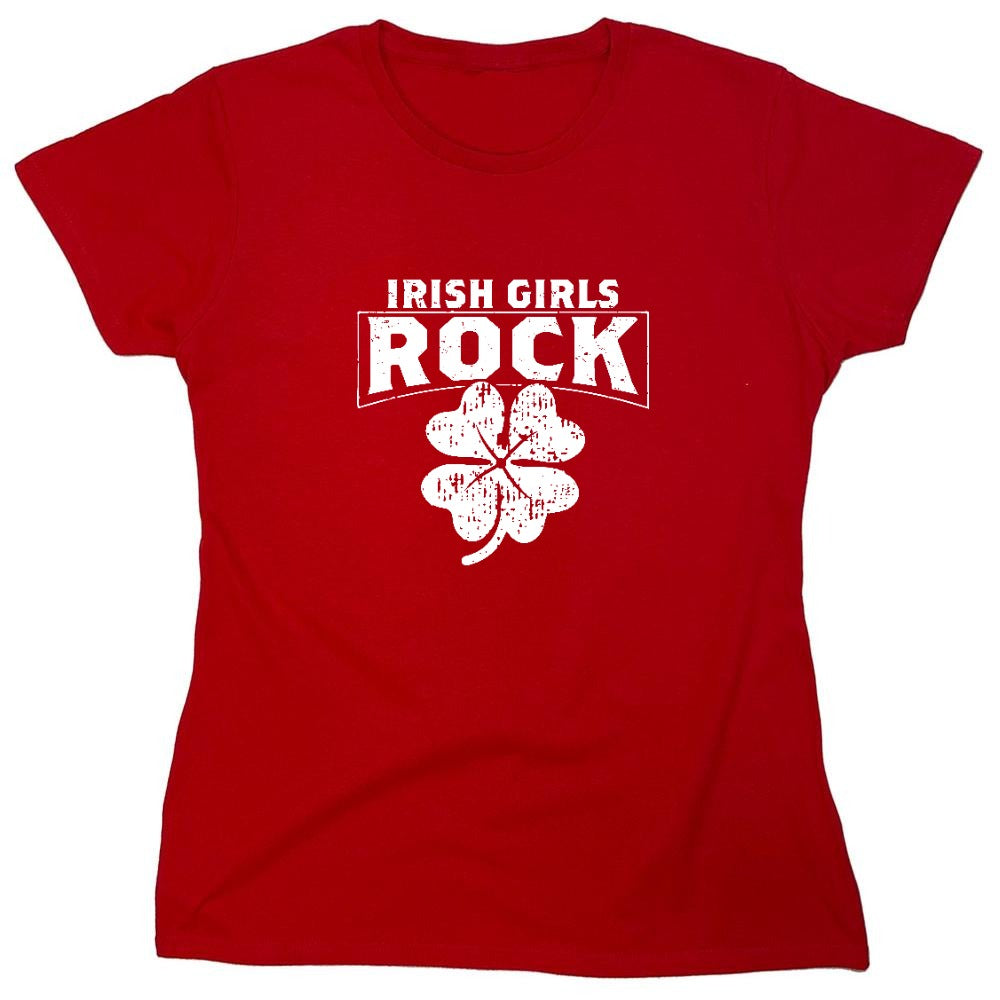 Funny T-Shirts design "Irish Girls Rock Shirt - Womens"