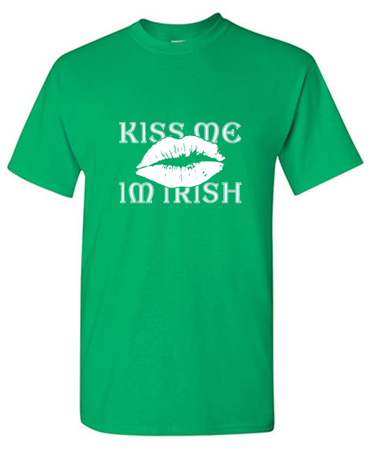 Funny T-Shirts design "Kiss Me, I am Irish 2 shirt"