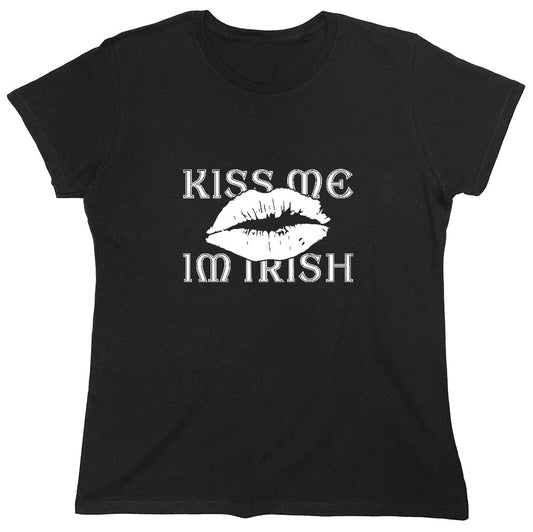 Funny T-Shirts design "Kiss Me, I am Irish 2 shirt - Womens"