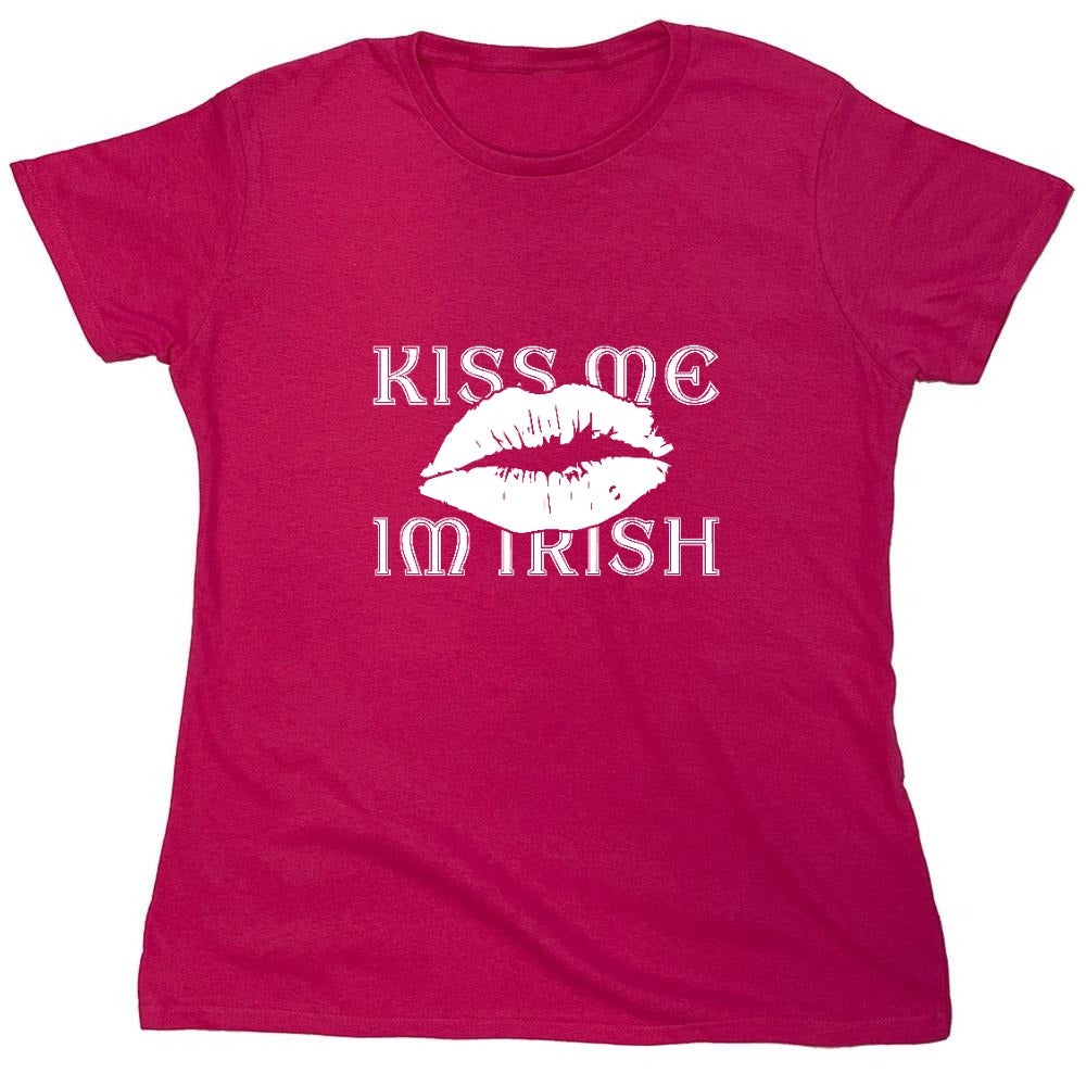 Funny T-Shirts design "Kiss Me, I am Irish 2 shirt - Womens"