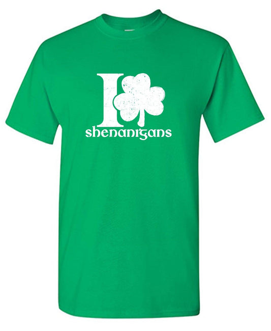 Funny T-Shirts design "I Love Shenanigans"