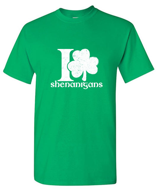 Funny T-Shirts design "I Love Shenanigans"