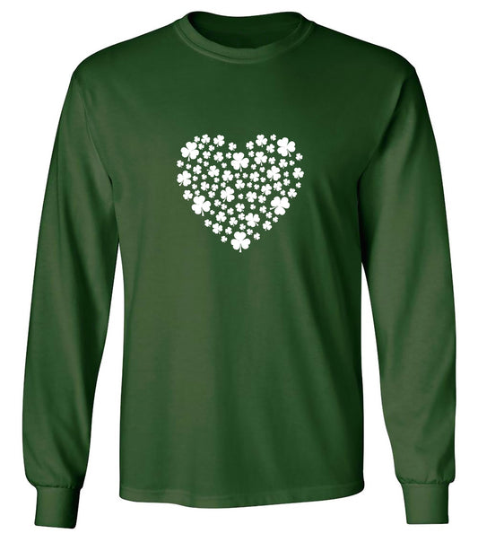 Funny T-Shirts design "Irish Heart Tee Shirt - Long Sleeve"