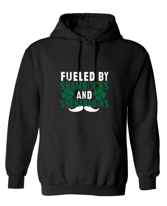 Funny T-Shirts design "Fueled by Shamrocks and Shenanagins Shirt - Hoodie"