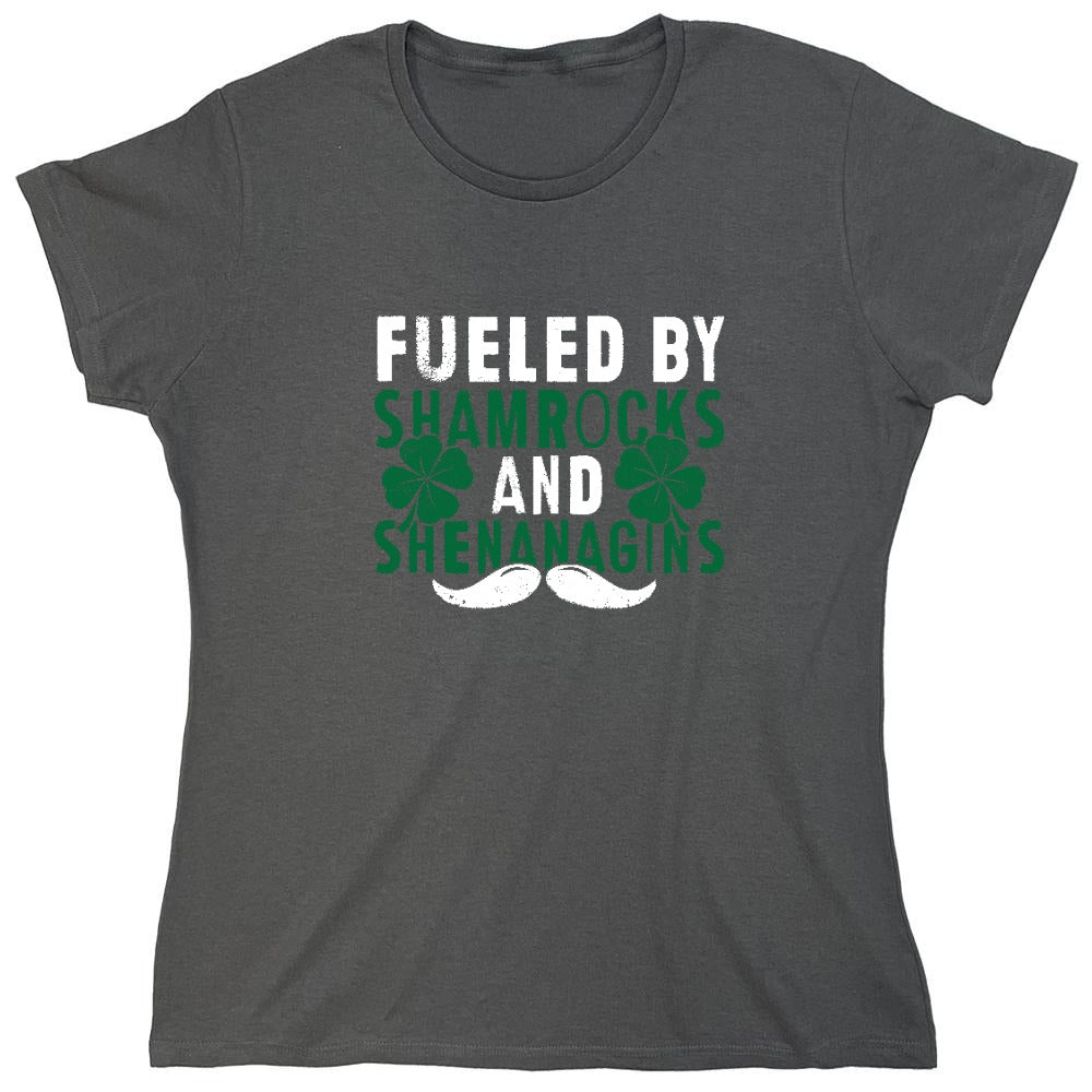 Funny T-Shirts design "Fueled by Shamrocks and Shenanagins Shirt - Womens"