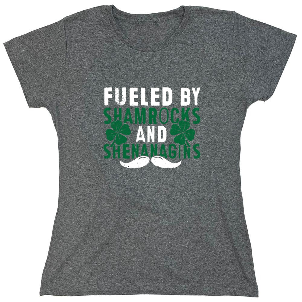 Funny T-Shirts design "Fueled by Shamrocks and Shenanagins Shirt - Womens"