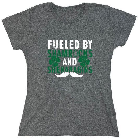 Funny T-Shirts design "Fueled by Shamrocks and Shenanagins Shirt - Womens"
