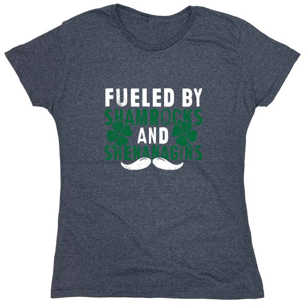 Funny T-Shirts design "Fueled by Shamrocks and Shenanagins Shirt - Womens"