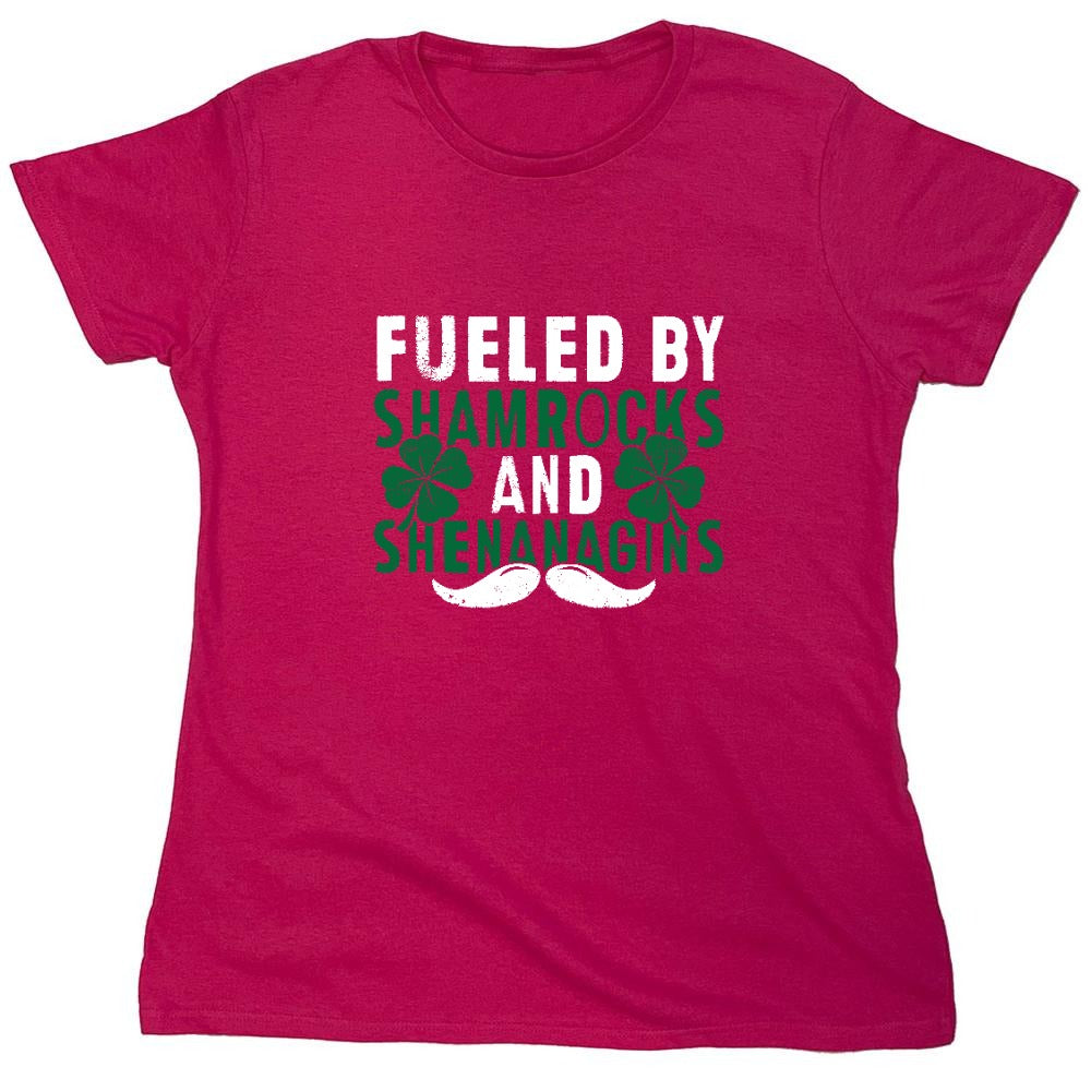 Funny T-Shirts design "Fueled by Shamrocks and Shenanagins Shirt - Womens"