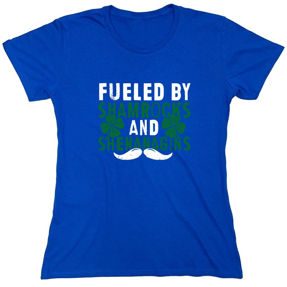 Funny T-Shirts design "Fueled by Shamrocks and Shenanagins Shirt - Womens"