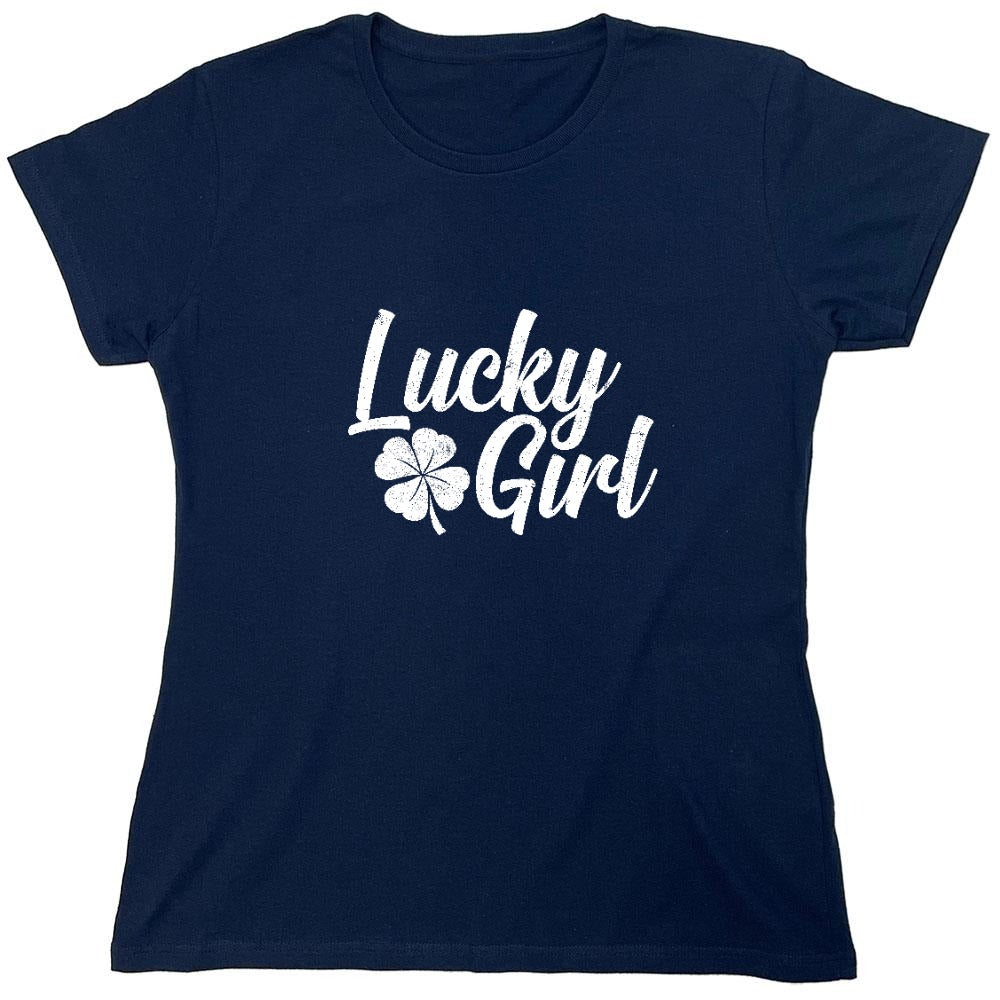 Funny T-Shirts design "Lucky Girl Shirt - Womens"