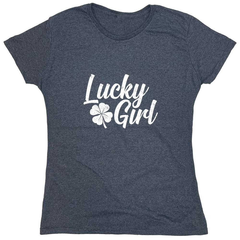 Funny T-Shirts design "Lucky Girl Shirt - Womens"
