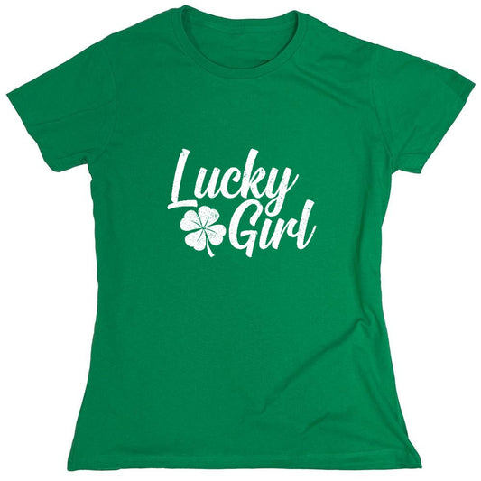 Funny T-Shirts design "Lucky Girl Shirt - Womens"