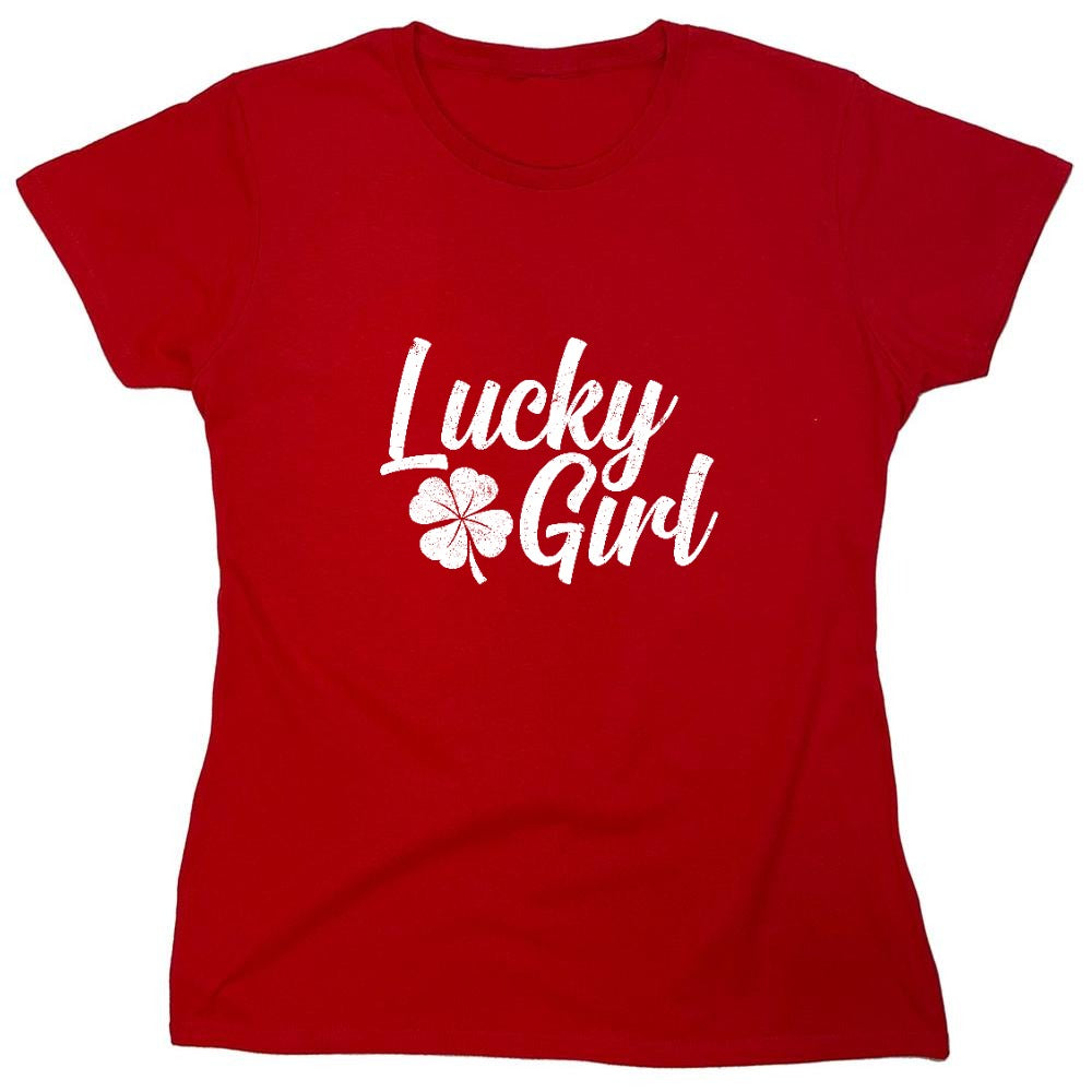 Funny T-Shirts design "Lucky Girl Shirt - Womens"