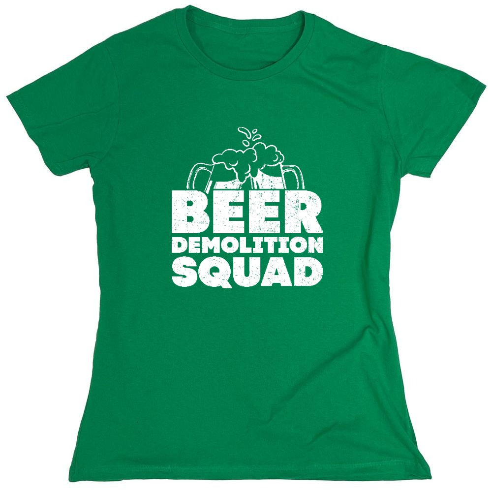 Funny T-Shirts design "Beer Demolition Squad Funny Shirt - Womens"