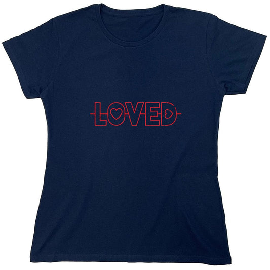 Funny T-Shirts design "Loved - Valentines Day Shirt - Womens"