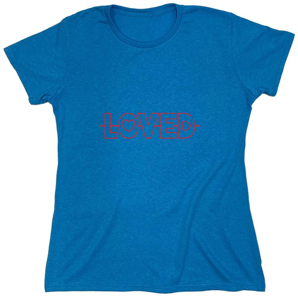 Funny T-Shirts design "Loved - Valentines Day Shirt - Womens"