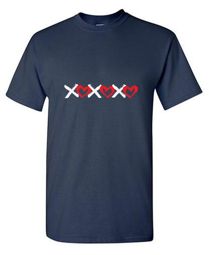 Funny T-Shirts design "XOXOXO Hearts - Valentines Day T-Shirt"