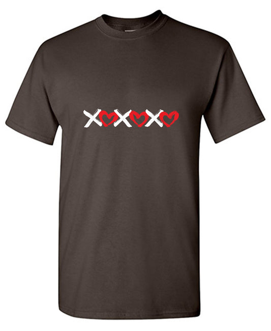 Funny T-Shirts design "XOXOXO Hearts - Valentines Day T-Shirt"