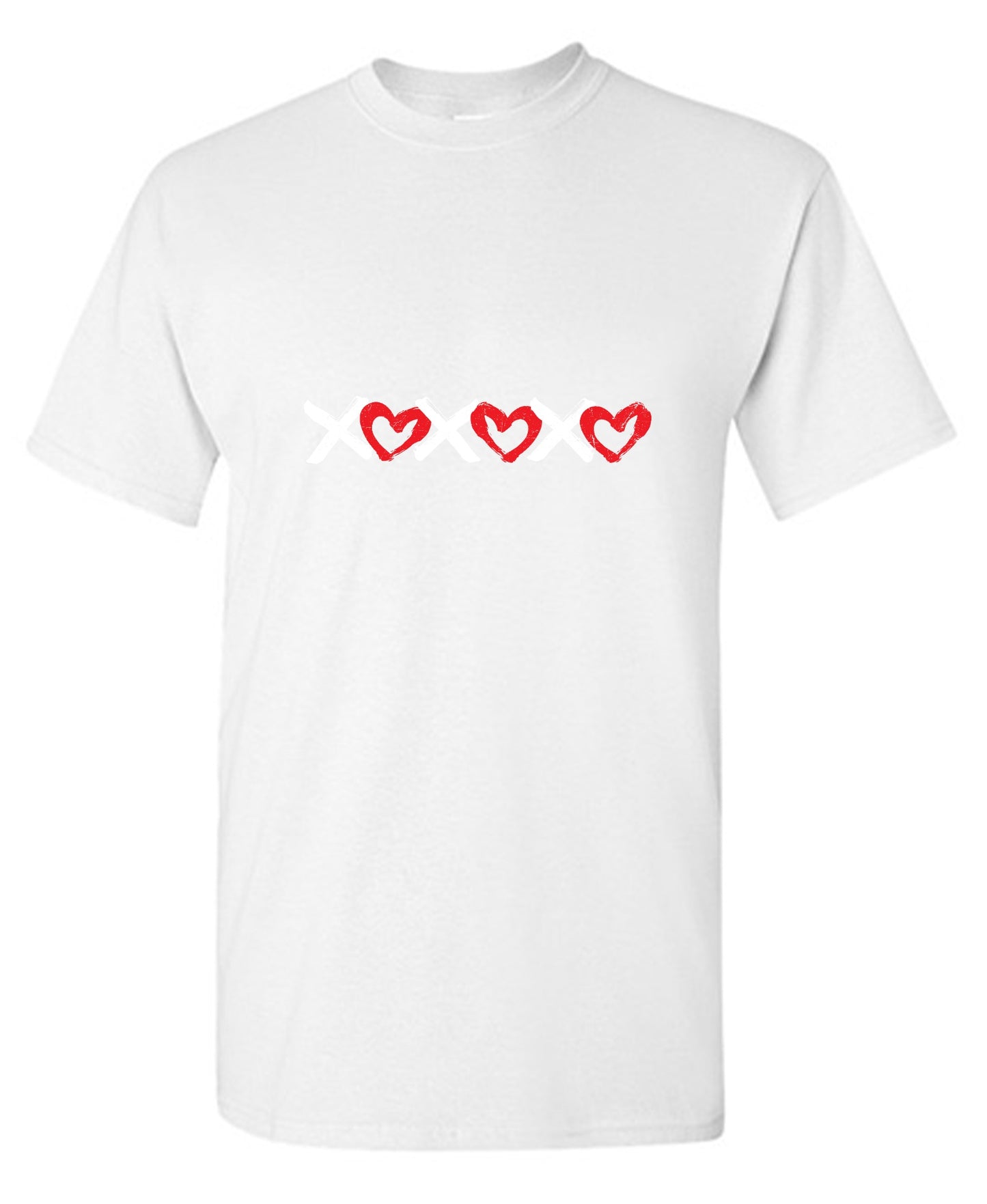 Funny T-Shirts design "XOXOXO Hearts - Valentines Day T-Shirt"